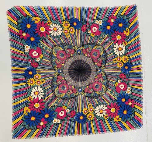 Vintage 1977 wool shawl - wool, shawl/scarf