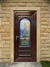 UPVC DOOR & FRAME, REFURBISHED 880mm Wide By 2060mm Height (D206)