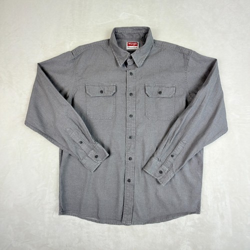 Wrangler shirt mens gray - wrangler, l