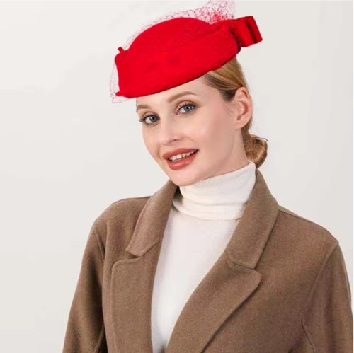 Royal pillbox hat mesh - hat,