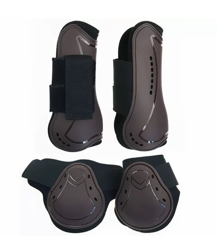 Brown horse fetlock boots - fetlock,