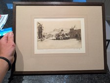 Original Signed Etching 'Old