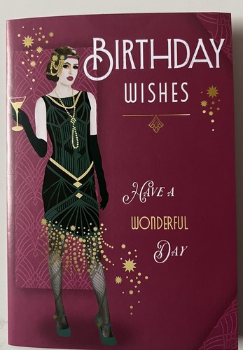 Art deco birthday card - deco,
