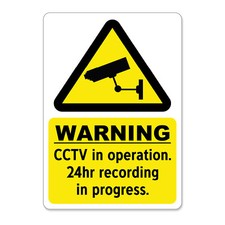 CCTV Camera WARNING Security