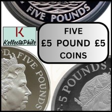 Five pound coins - pound, bunc