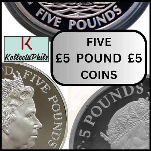 Five pound coins bunc - five,