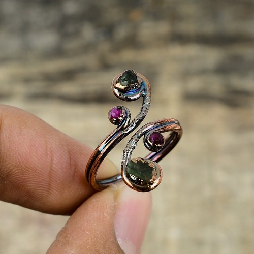 Multi tourmaline rough copper - multi,