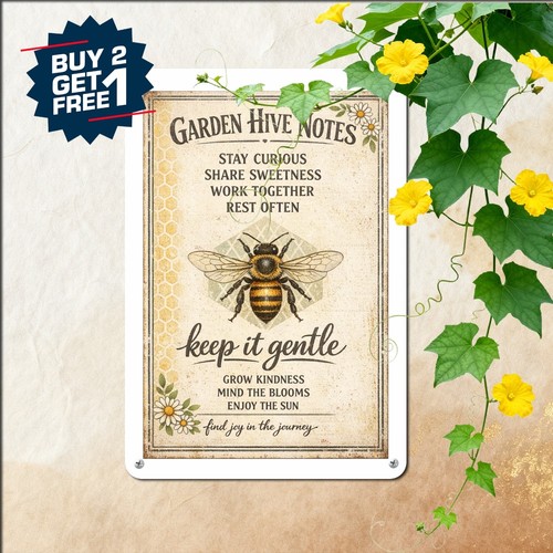 Bee hive rules decor - hive, poster