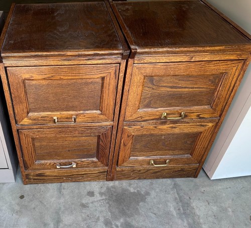 Wood filing cabinets