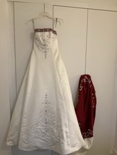 Alfred Angelo Ivory & Burgundy