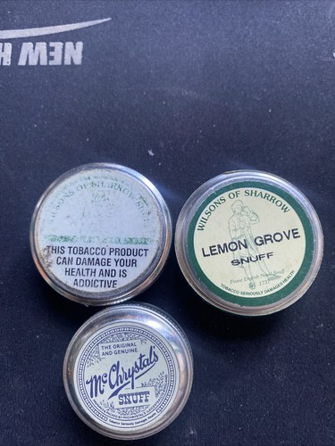 Old tins snuff - 3, of