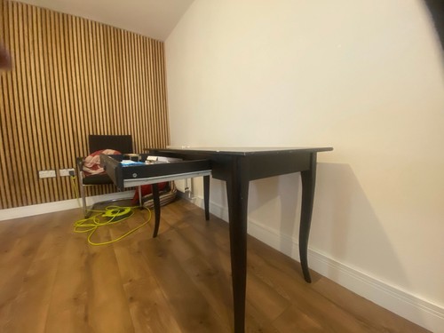 Ikea study table dark mahogany - study,