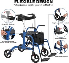 Walker Transport Wheelchair