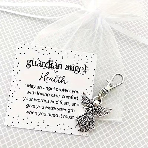 Guardian angel keyring charm - angel,