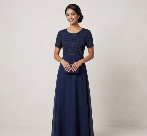 Bnwt mackays navy beaded - navy,