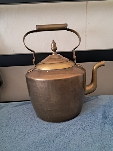 Vintage brass kettle - vintage,