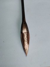 ☀️Vintage Antique Tool Copper Head Soldering Hand Iron Wood Handle Ornament Fire