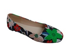 UNBRANDED MULTI COLOURED FABRIC FLAT LADIES SHOES UK 9 - EUR 42