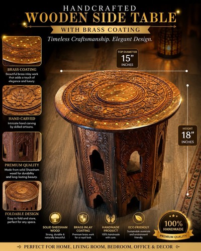 Handmade antique wooden side - handmade,