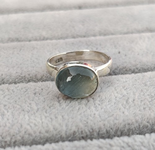 Aquamarine ring 925 sterling - ring,