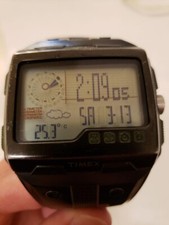 Timex WS4 Expedition Watch black Altimeter Compass Barometer PROTREK Used JAPAN
