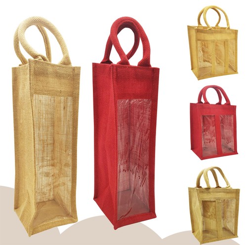 Reusable jute wine - jute, bottle