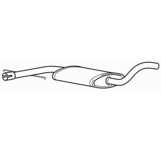 Centre exhaust middle silencer - centre,