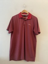 Titleist Polo Shirt Golf T-shirt Large Red Striped Collared Top