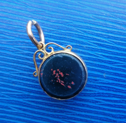 9ct gold watch fob pendant - gold,