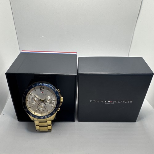Mens gold chronograph tommy - mens,