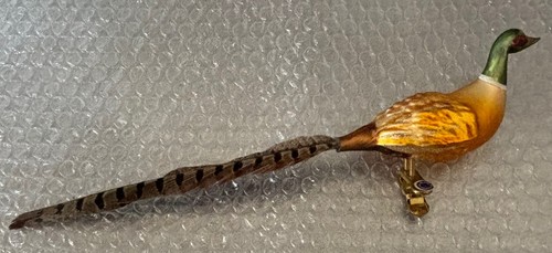 Clip glass pheasant - pheasant, 12"
