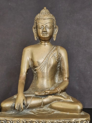 Vintage brass thai buddha - thai,