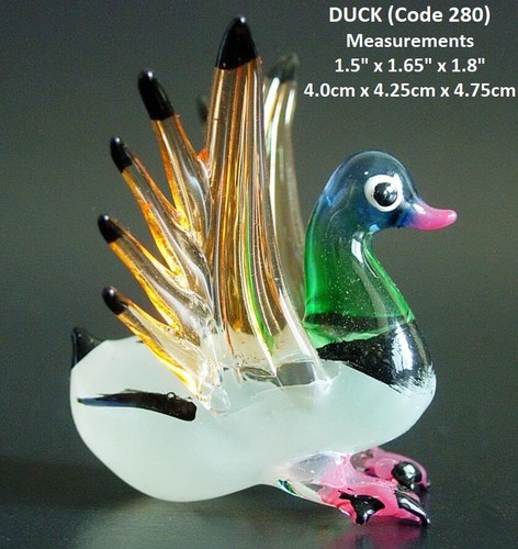 Blown glass swan - glass, figurine