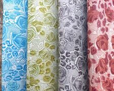 Flower embossed genuine