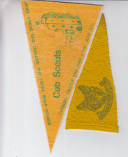 Boy Scout PENNANT WOLF  CUBS + BURTON upon TRENT CUB SCOUTS