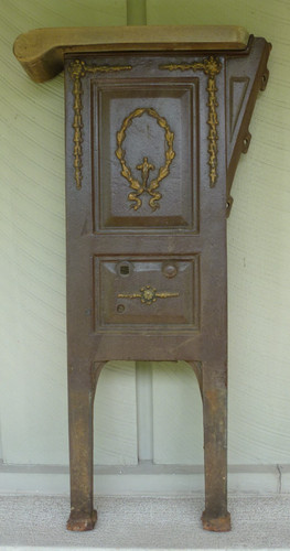 Antique theater cast iron seat - theater,