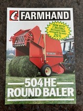 Farmhand Round Baler Leaflet.. Classic 1980 Farming Ford Claas MF
