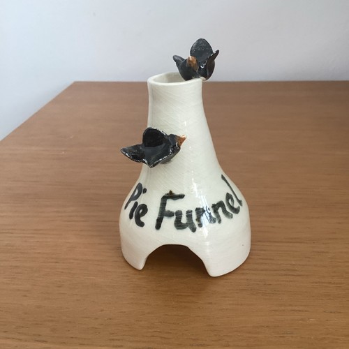 Vintage white ceramic pie - vintage,