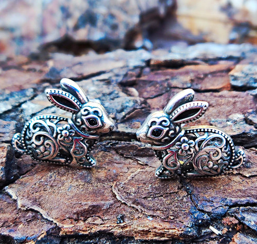 Cute hollow rabbits filigree - cute,