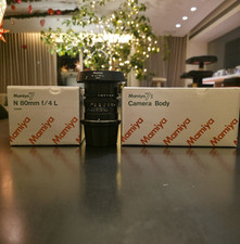 Mamiya 7 ii  Black Medium Format FilmCamera  NearMint  with N65mm and N80mm lens