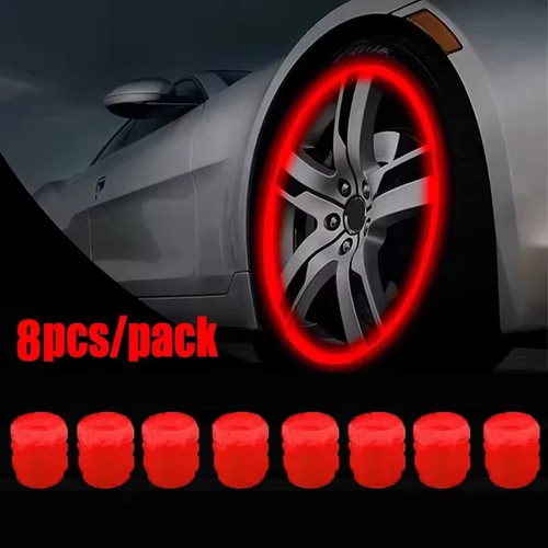 Luminous tyre valve caps - luminous,