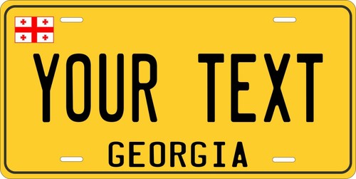Georgia country yellow license - yellow,
