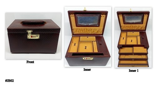Real leather jewellery box - real,