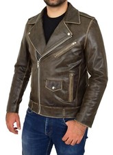 Mens Distressed Brown Rub Off