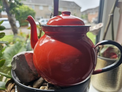 Vintage red enamel - vintage, jug