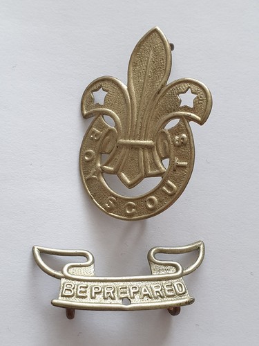 Early boy scout patrol - scout, leader