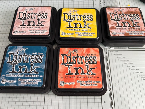 Five distress ink pads bundle