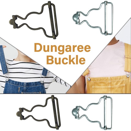 Bronze silver dungaree buckle - bronze/silver,