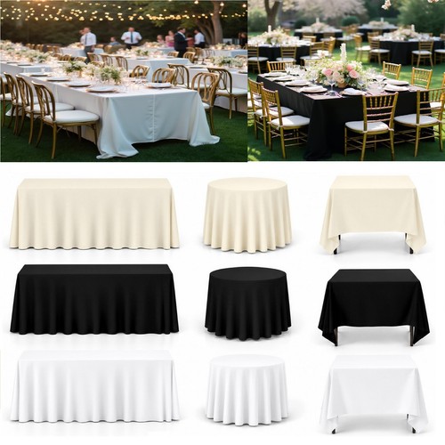 Cotton polyester table - polyester, cloth