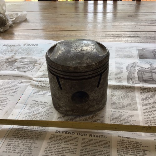 Vintage motorcycle piston - motorcycle,